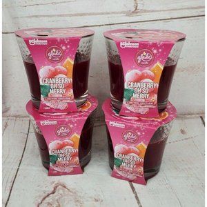 4 SC Johnson Glade Cranberry Oh So Merry Scented Limited Edition 3.4 Oz Candle